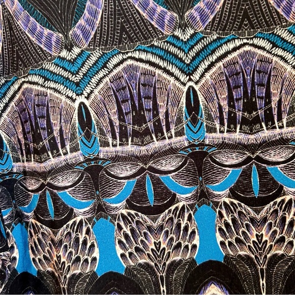 NWT, Solar Multi Pattern and Colorful Long Sleeve Midi Dress, Size 42 (10) - Picture 3 of 8